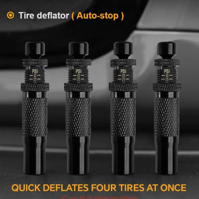 Adjustable Tire Deflators Set of 4 Automatic Pressure Control for Motorcycle Use