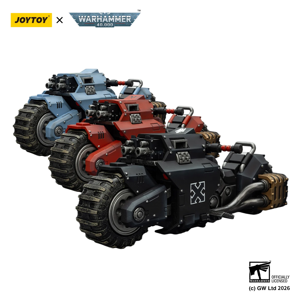 Warhammer 40K Blood Angels & Space Wolves & Raven Guard Raider-pattern Combat Bike Action Figure Collection Motorcycle Toy - view 3