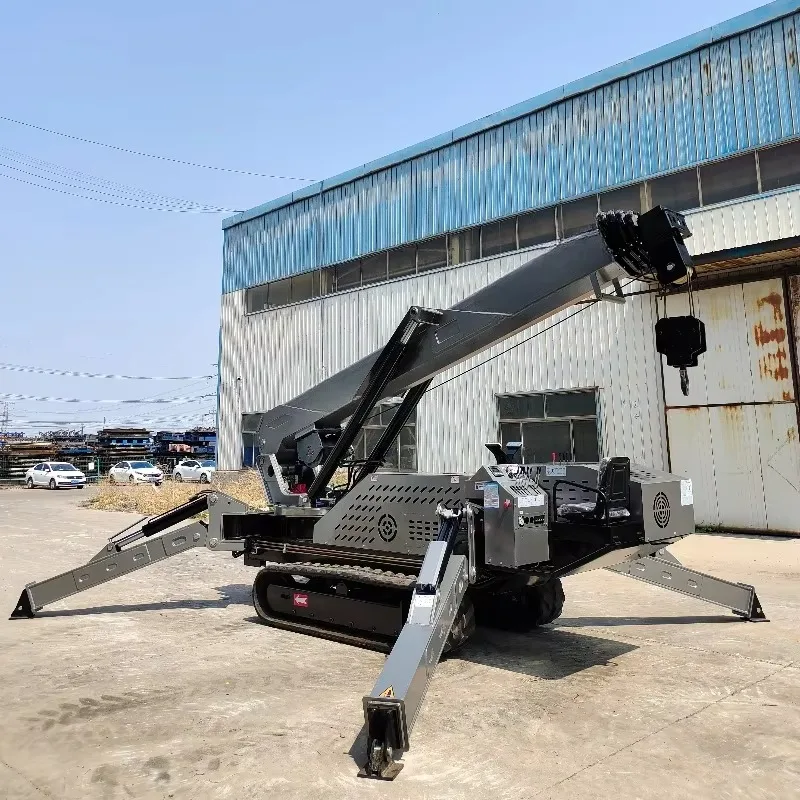【Industrial】Easy To Control 3/5/6/8/12Ton Mini Crawler Spider Crane With Joystick Remote And Variable Speed Hoist For Precision