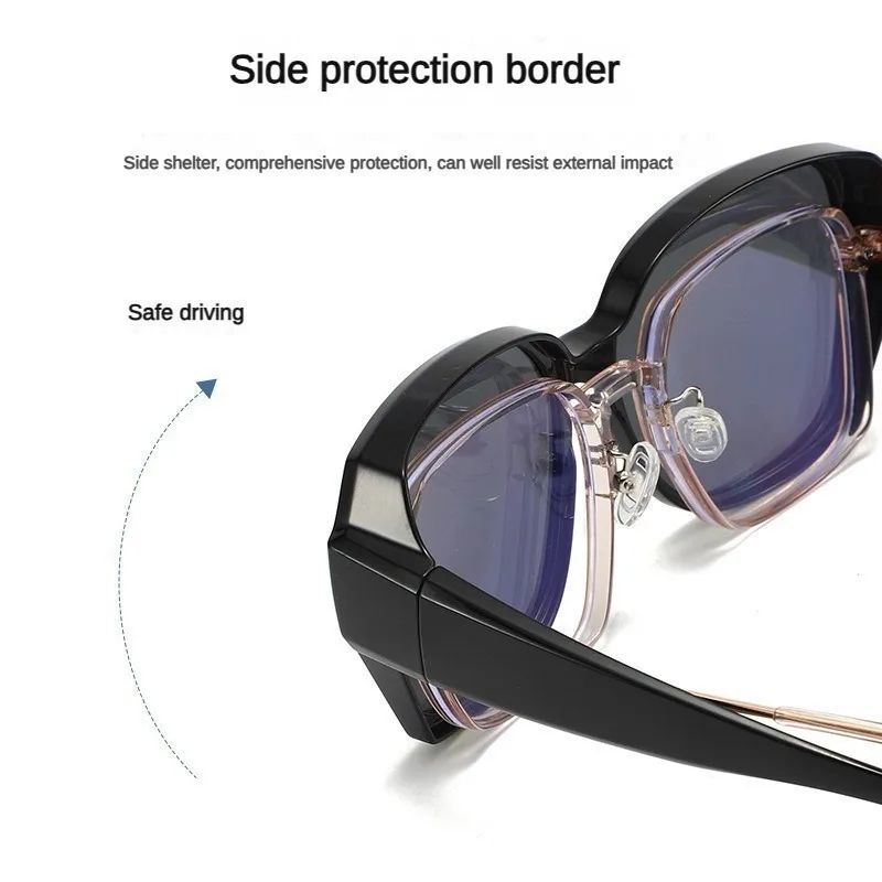 Sunglasses Myopia Glasses Cover Polarized Sunglasses Folding Fit Over Glasses Men Women UV400 Wear image 3
