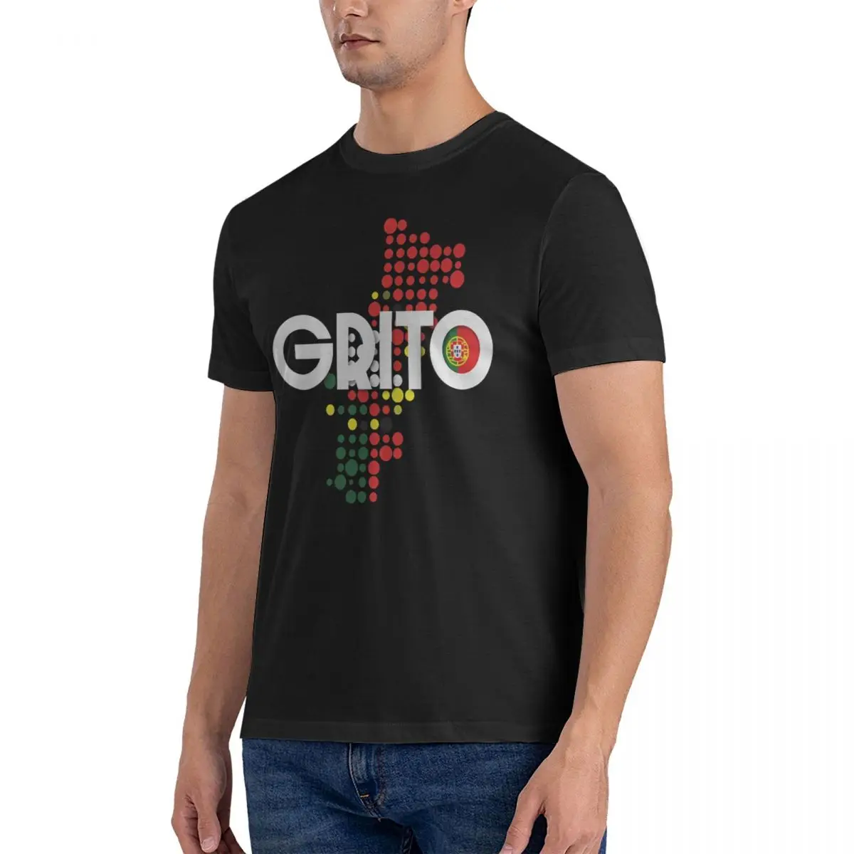 Grito Portugal T Shirts Men's 100% Cotton Casual T-Shirt Round Collar Lolanda Tees Short Sleeve Clothes Graphic