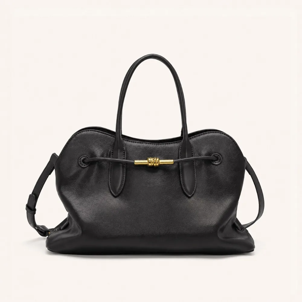 Tote Bag Fashionable Retro Brown Briefcase Casual Daily Concave Design Texture Unique Fashion Simple Shoulder Handbag Women