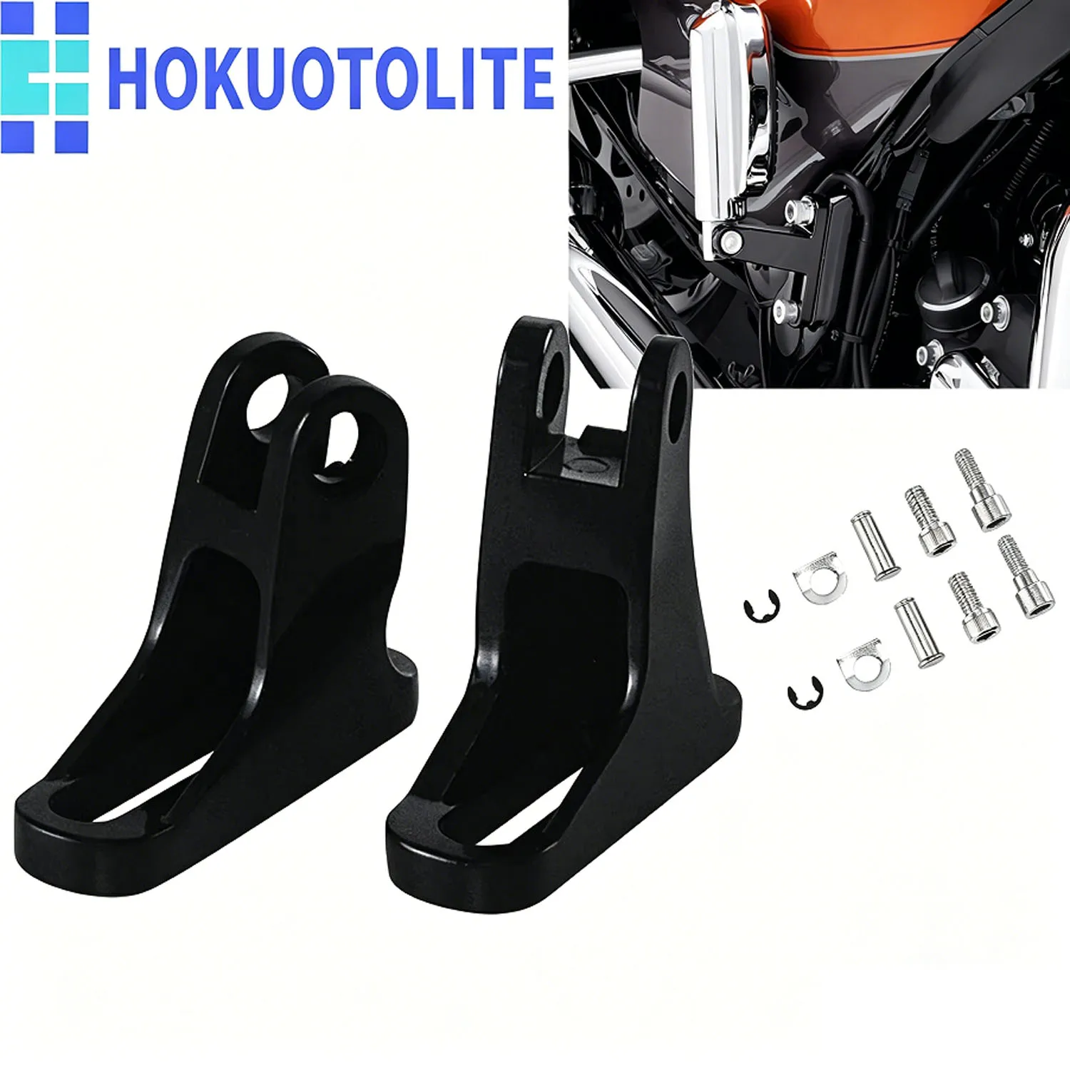 

Motorcycle Rear Passenger Mini Foot Pegs Mount Kit For Harley Touring Road King FLHR Street Glide Electra Road Glide 1993-2026