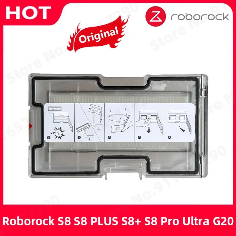 

Roborock S8 S8 PLUS S8+ S8 Pro Ultra G20 Spare Parts Dust Collector Box Robot Vacuum Cleaner Dust Bin With Filter Accessories