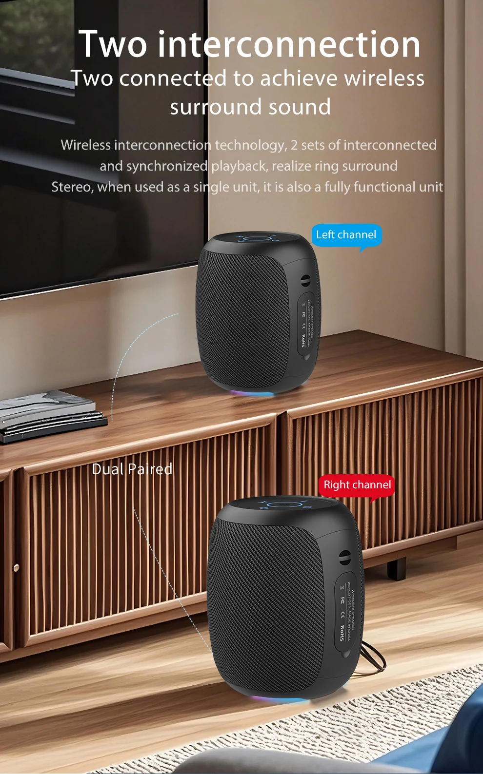 ZEALOT-S53 Tragbarer Bluetooth-Lautsprecher 10 Stunden 10W Super lauter Klang Bluetooth-Lautsprecher IPX6 wasserdicht für Telefon TF-Karte USB – Detail 12