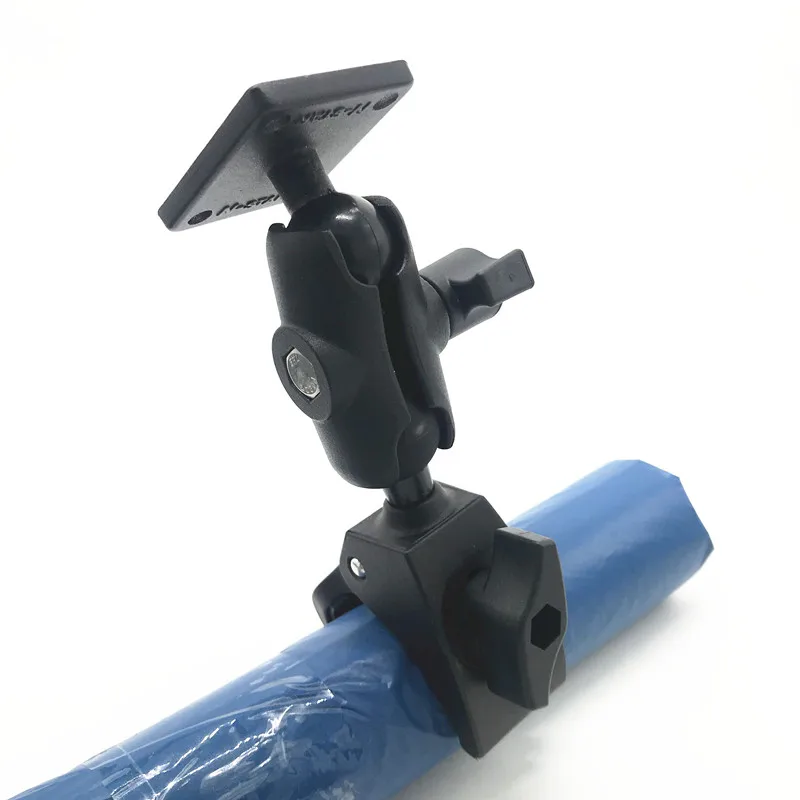 Para garmin tomtom gps ram alumínio duplo soquete braço 1 Polegada base de bola quadrado redondo diamante base montagem com amps buraco padrão