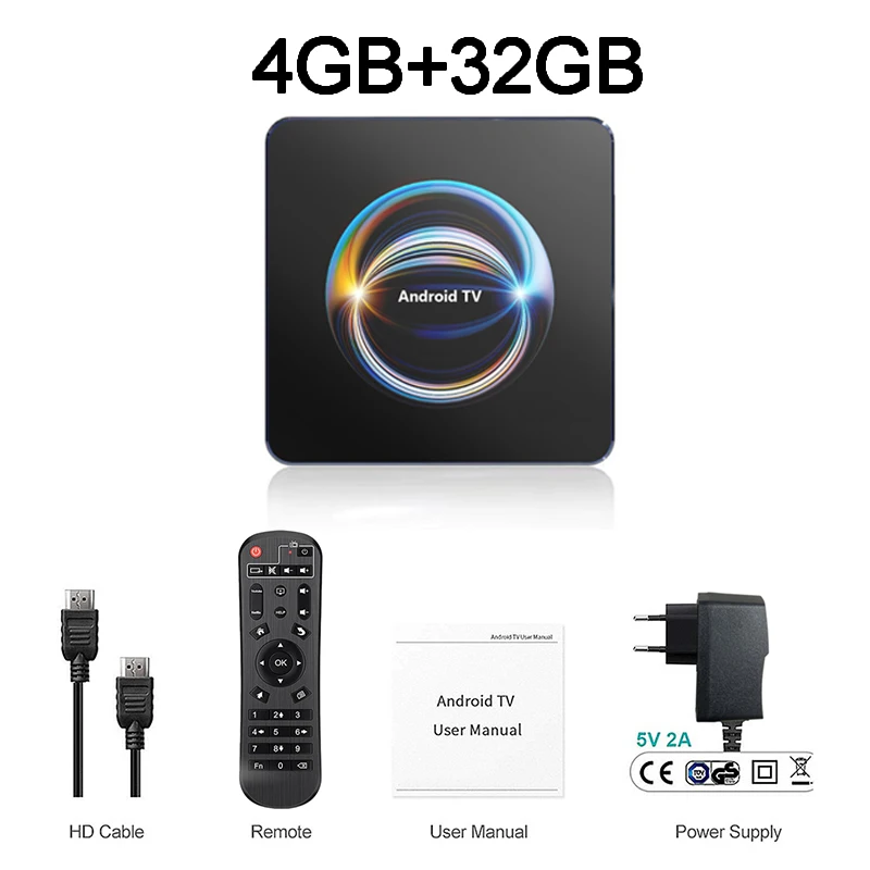 Android 16.0 Smart TV Box 8K HD Streaming IPTV Mediaspeler HDMI Bluetooth Dual WiFi 2.4G & 5G Set Top Box Ondersteuning YouTube Netflix