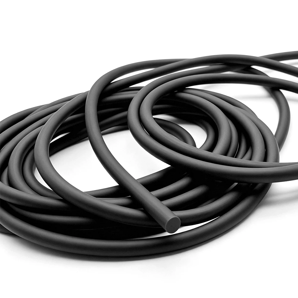 1/2/3/5M Black Natural Latex Round Seal Strip Diameter 6mm Waterproof  Soft & Flexible for Equipment Door Window Sealing
