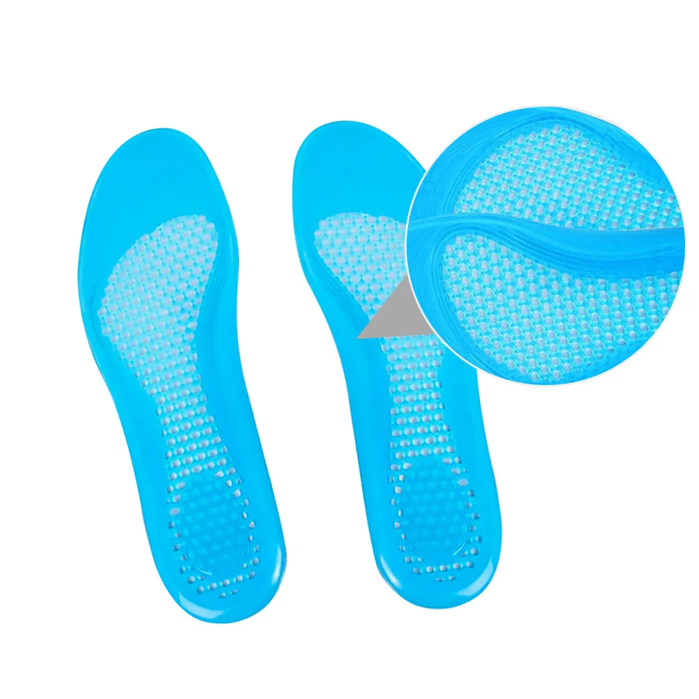 1 زوج سميكة النعال الرياضية هلام وسادة قوس دعم امتصاص الصدمات تنفس العناية بالقدم للعمل الرياضي حذاء كاجوال