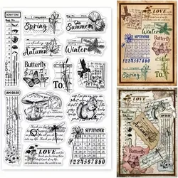 Mushroom Butterfly Label Clear Stamp For DIY Scrapbooking/Card Making  A6520