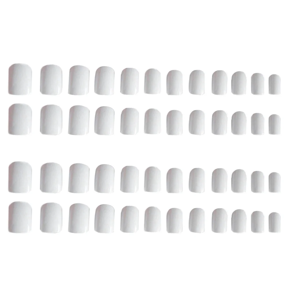 

2 Boxes White Nail Lovely Manicure Fake Nails Tips for Lady Decorative Resin Covers DIY Miss