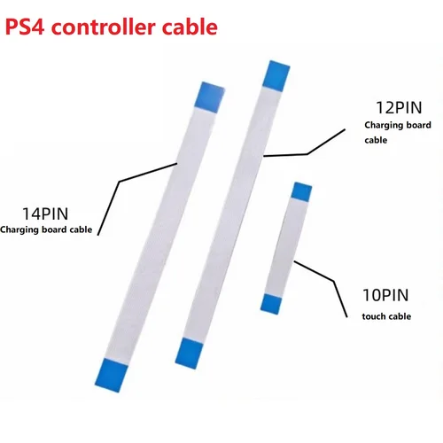 Imagen 2 del producto Cable de placa táctil para controlador PS4, 10 Uds., 12 pines, 14 pines, 10 pines, lámpara de señal de carga, línea de conexión de tablero de luz