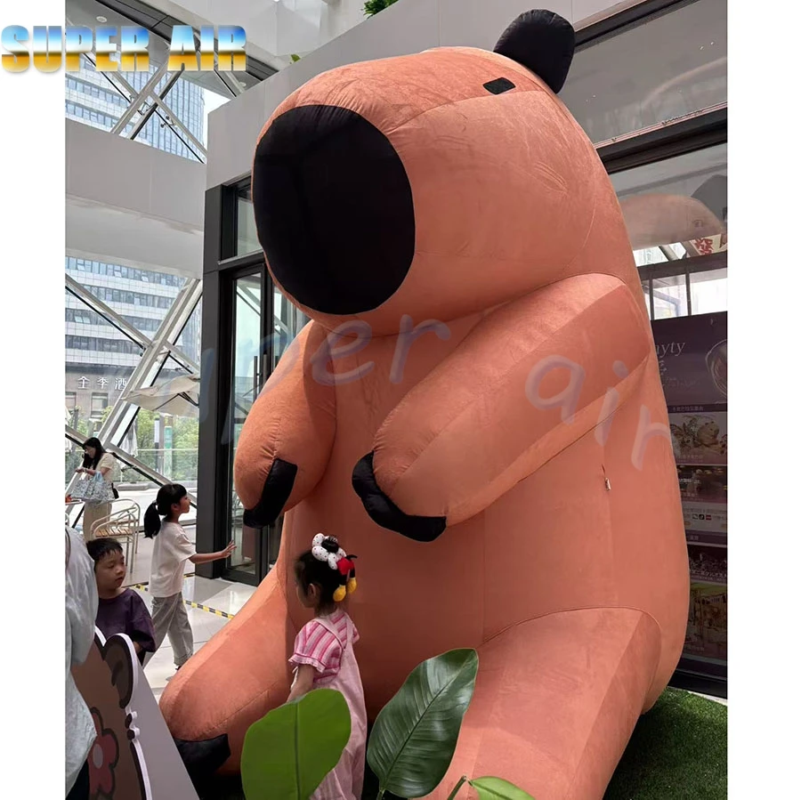 Pretty cute inflatable cartoon model giant outdoor decoration inflatable capybara for decoration