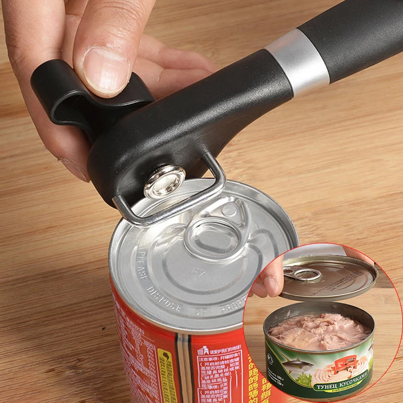 

Safe Cut Can Opener, Smooth Edge Can Opener handheld, Food Grade Stainless Steel Cutting Cans Opener for Kitchen & Restaurant