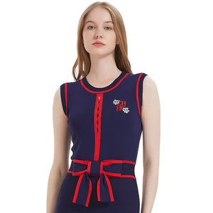 8 Main Sales Navy Blue Dress - №2