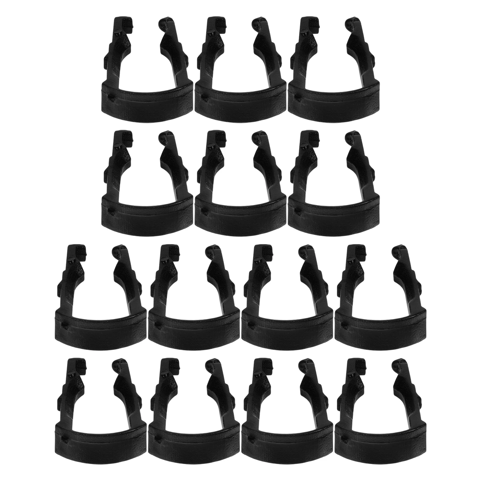 

100pcs Black U Shaped Fuel Line Clamps Car Tube Clips Durable Plastic Pipe Joints Filter Tubing Accessories R70 White