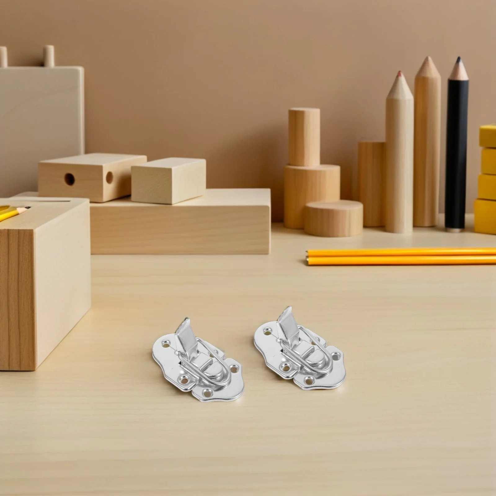 

10Pcs Box Latch Metal Toggle Latch Clamp for Toolboxes Cabinets Packaging Boxes Spring Loaded Lock Closure Catch Interlocking