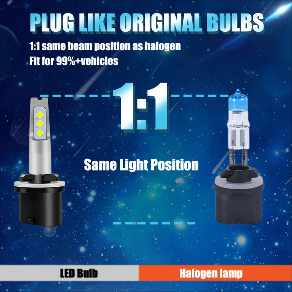 2x 880 ضوء الضباب - تصميم متقدم لتحسين الحماية من الحرارة لجي إم سي إنفوي/إنفوي XL 2002 2003 2004 2005 2006 2007 2008 2009