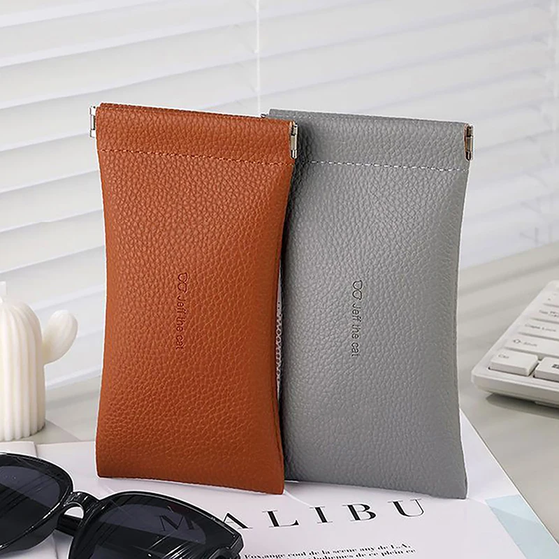 4 Color Glasses Storage Bag Automatic Closed Glasses Case Pouch Glasses Protective Cover Unisex Eyewear Storage Bags Accessories