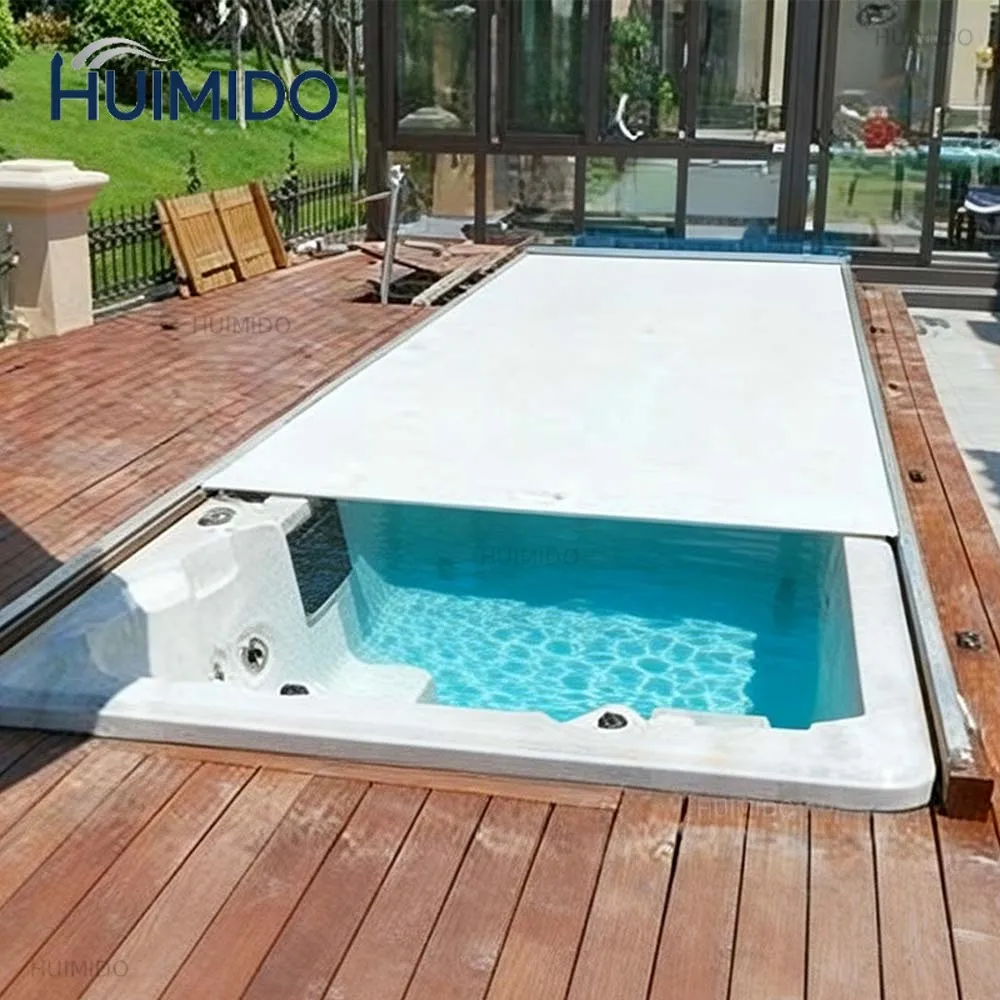Motorizzata Retrattile per Piscina, Tapparella Impermeabile Resistente per Laghetti Interrati, Alternativa alla Copertura Solare