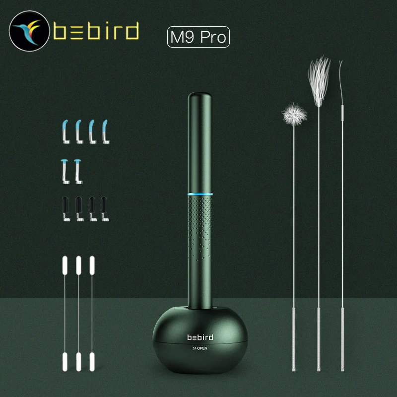 Bebird M9 Pro Smart Visual Ear-Stick Endoscope 300W High Precision In-Ear Endoscope with 300mAh Magnetically Charged Base