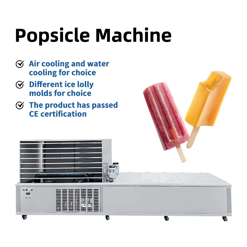 Multi Mold Popsicle Making Machine Air Or Water Cooling Option Fast Freezing For Various Shapes And Flavors Of Frozen Ice Pops
