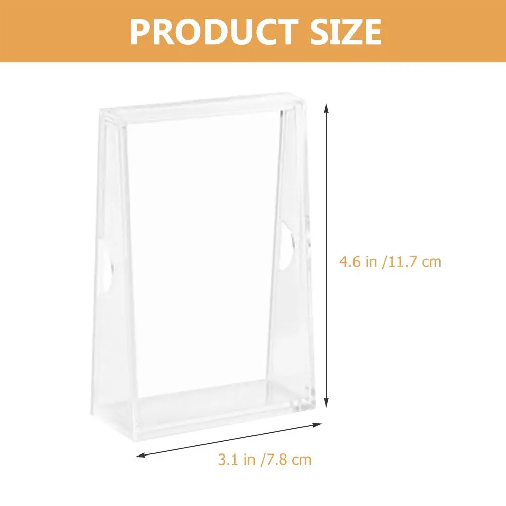 2 pcs Acrylic Storage Boxes for Coins Currency Display Holder Clear Case Transparent Keepsake Container