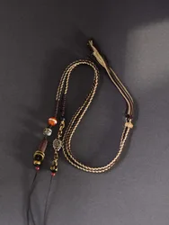 Tibetan Tianzhu Horizontal Hanging Handmade Woven Necklace Sweater Chain Men's And Women's Ethnic Style Pendant Rope Collarbone