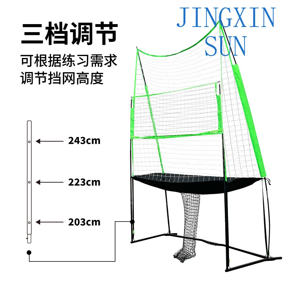 Volleyball net frame single practice training  removable portable set  one pass two  pads outdoor