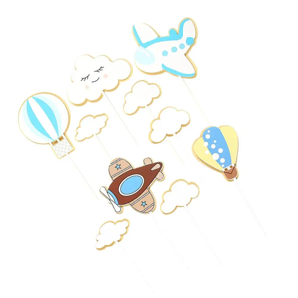 

20 PCS Dessert Topper Airpl Cake Picks Party Cupcake Decoration Hot Balloon Birthday