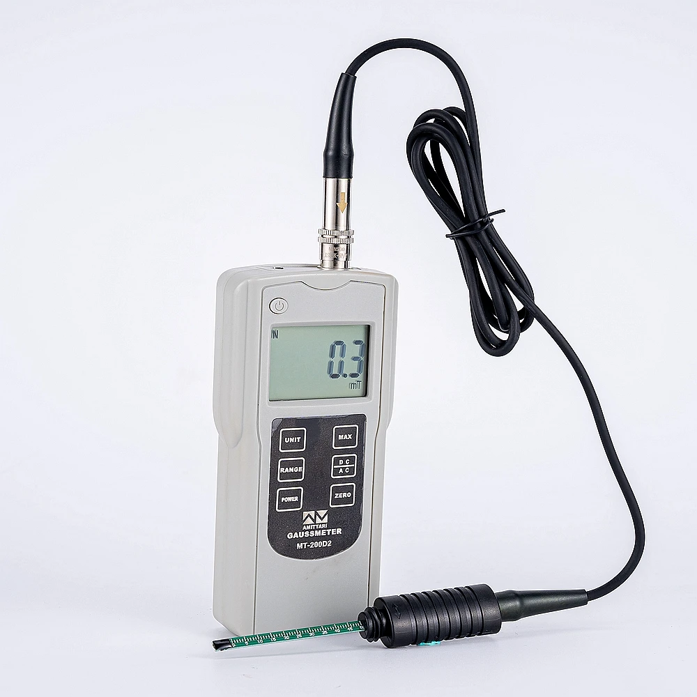 Portable MT-200D2 Digital Gauss Meter Magnetic Field Intensity Measurement Instrument High Precision Tesla Meter 0.00mT~200.00mT