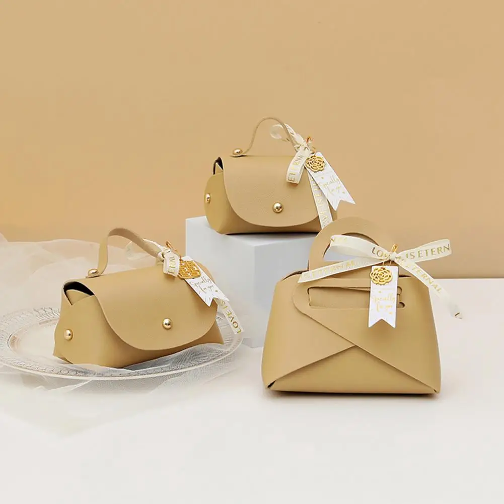 Candy Bag Large Capacity Candy Container Faux Leather Decorative  Attractive Wedding Favors Gift  Candy Bag