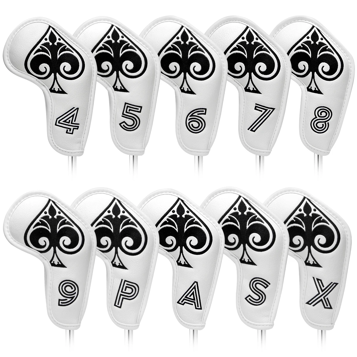 New Spade Golf Iron Head Covers Iron Headovers Wedges Covers 4-9 ASPX 10pcs Golf Head Cover