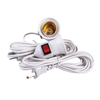 코드 전구 베이스가 있는 라이트 소켓, E26/ E27 램프 베이스, 데스크탑 나사 라이트 거치대, 교체용 걸이식 코드 익스텐션