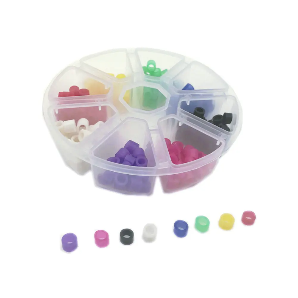 160pcs/box Dental Code Rings Standard Color Recognition Colorful Rings Soft Silicone Fit All Hand Instruments Dentist Materials