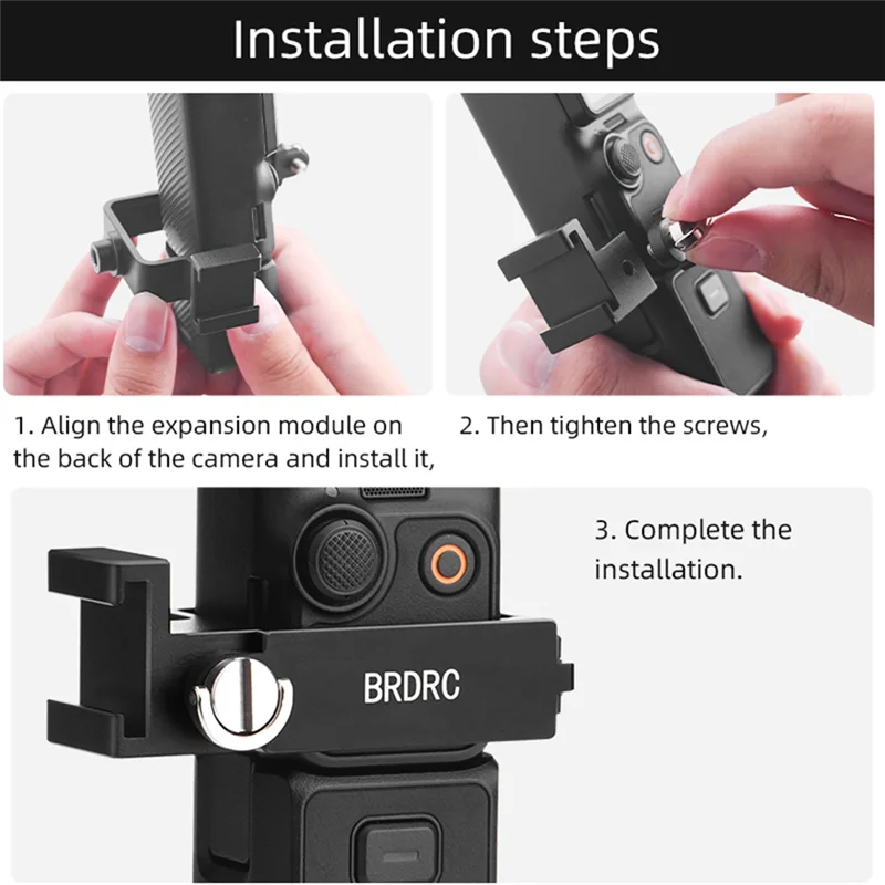 ممتاز-BRDRC محول الكاميرا جبل ل Osmo Pocket 3 كاميرا توسيع محول توسيع الإطار قوس سهلة الاستخدام