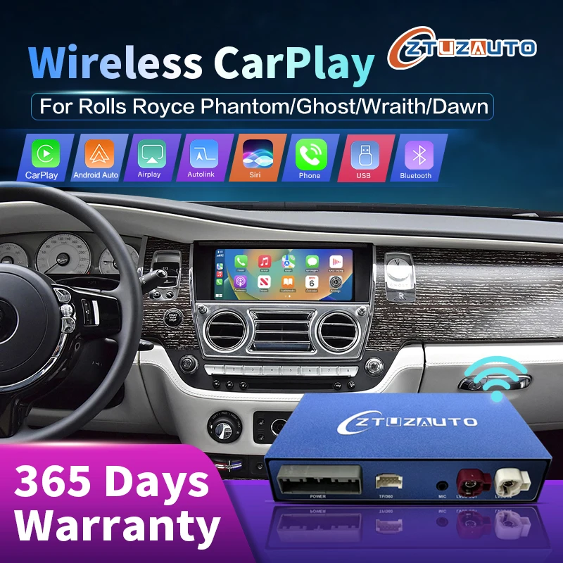 

Wireless Apple Carplay For Rolls Royce Dawn Wraith Ghost Phantom NBT System with Android Auto Car Play Airplay Autolink