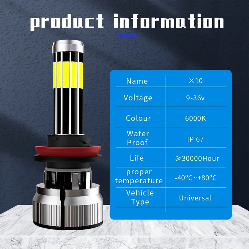 مصباح إضاءة أمامي للسيارة صغير لحافلة كان ، مصباح ثلج تلقائي ، مصباح عدسة جهاز عرض توربيني ، H4 ، H7 ، H1 ، HB3 ، HB4 ، ضباب ، ثنائية ، H11 ، 12 فولت #3