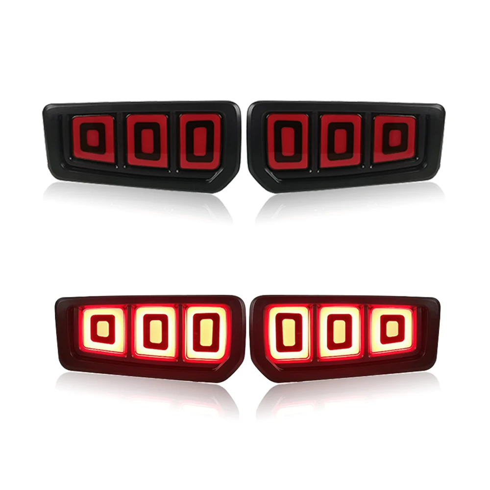 OKEEN 2Pcs LED Car Rear Bumper Fog Lamp For GWM Harvard Dargo 2021 2022 Driving Turn Signal Lights Flash Brake Warning Light 12V