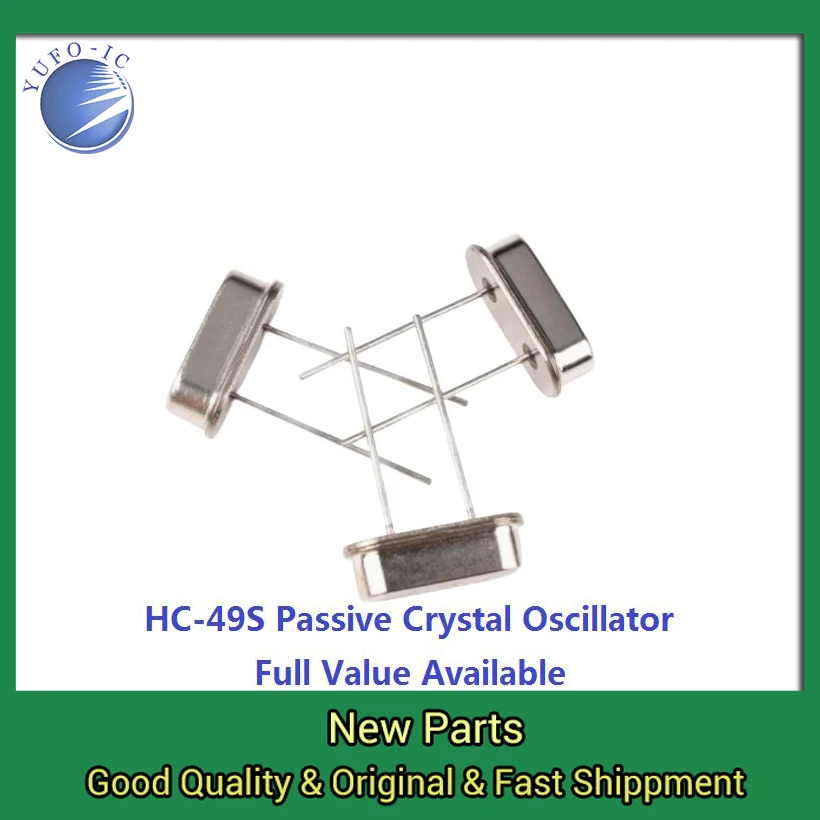 10PCS HC-49S Passive Crystal Oscillator 16/16.000/18.432/ 20/22.1184/24/25/26/27/27.145/28/30/32/32.768/38/40/48/50/64mhz/M/MHZ