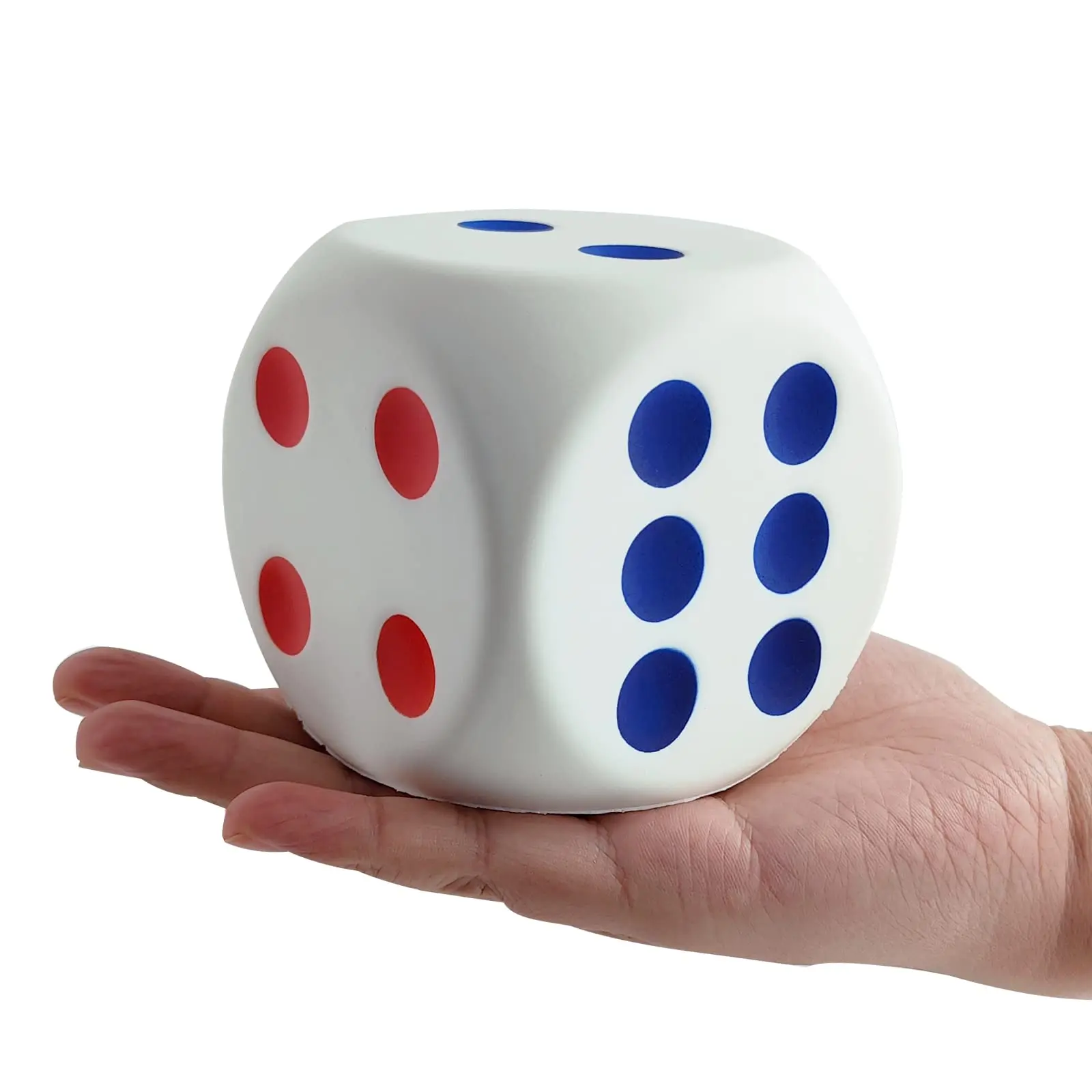 funnysquee Large Dice Stress Ball, 3.1 Inches Foam Dice Squishies Toys for Kids Board Game, to Get Your Lucky Numbers