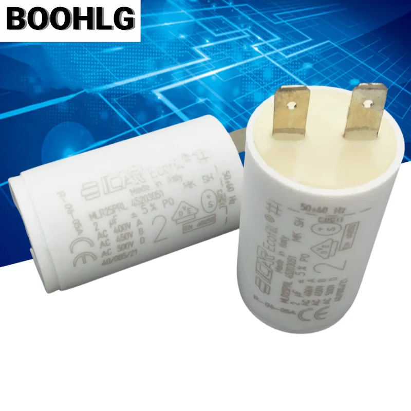 

1PCS ICAR MLR25PRL45203051 2uF Fan motor running start capacitor