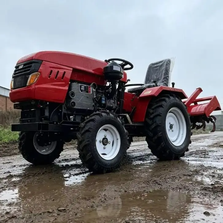 Customized Rotary tiller, four-wheel ploughing machine, high-power wheeled rotary tiller, popular farm plowing rotary tiller