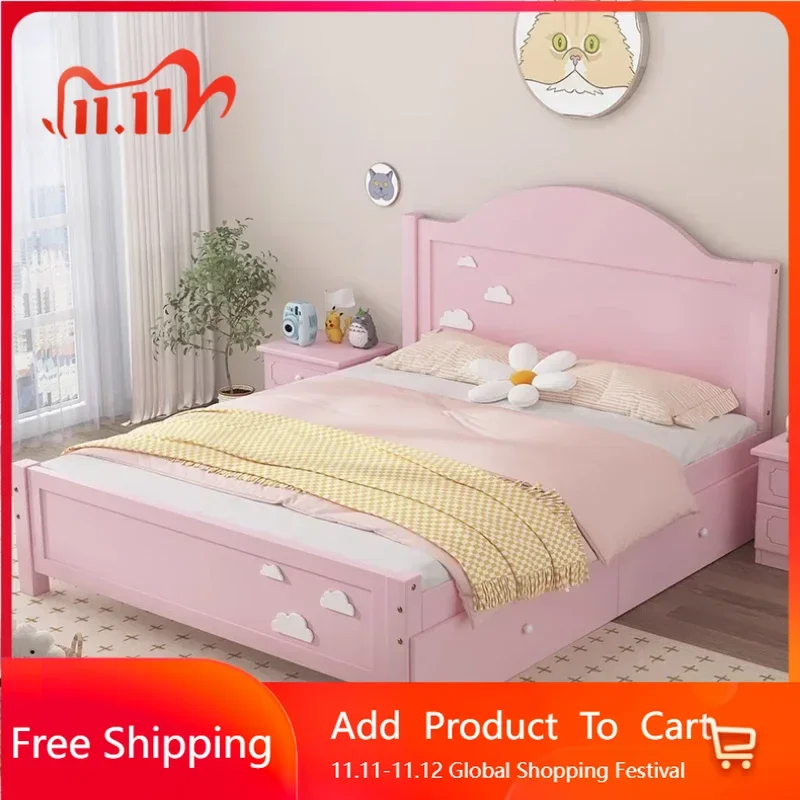 

Postmodern Boys Girls Bed Kids Modern Princess Space Saving Children Beds Single Loft Italian Camas De Casal Hotel Furniture