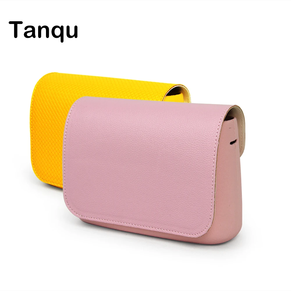 TANQU New Woven Gilding Lichee Pattern PU Leather Flap Cover Clamshell with Magnetic lock Snap Fastener for Obag O Pocket O bag