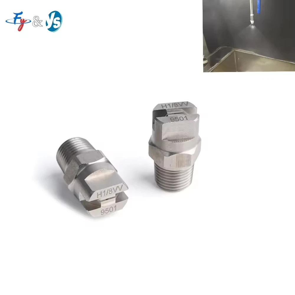 High Pressure Misting Nozzle for Construction Site Cleaning Dust Remo val Cooling and Car Washing HVV Flat Fan Spray Nozzle