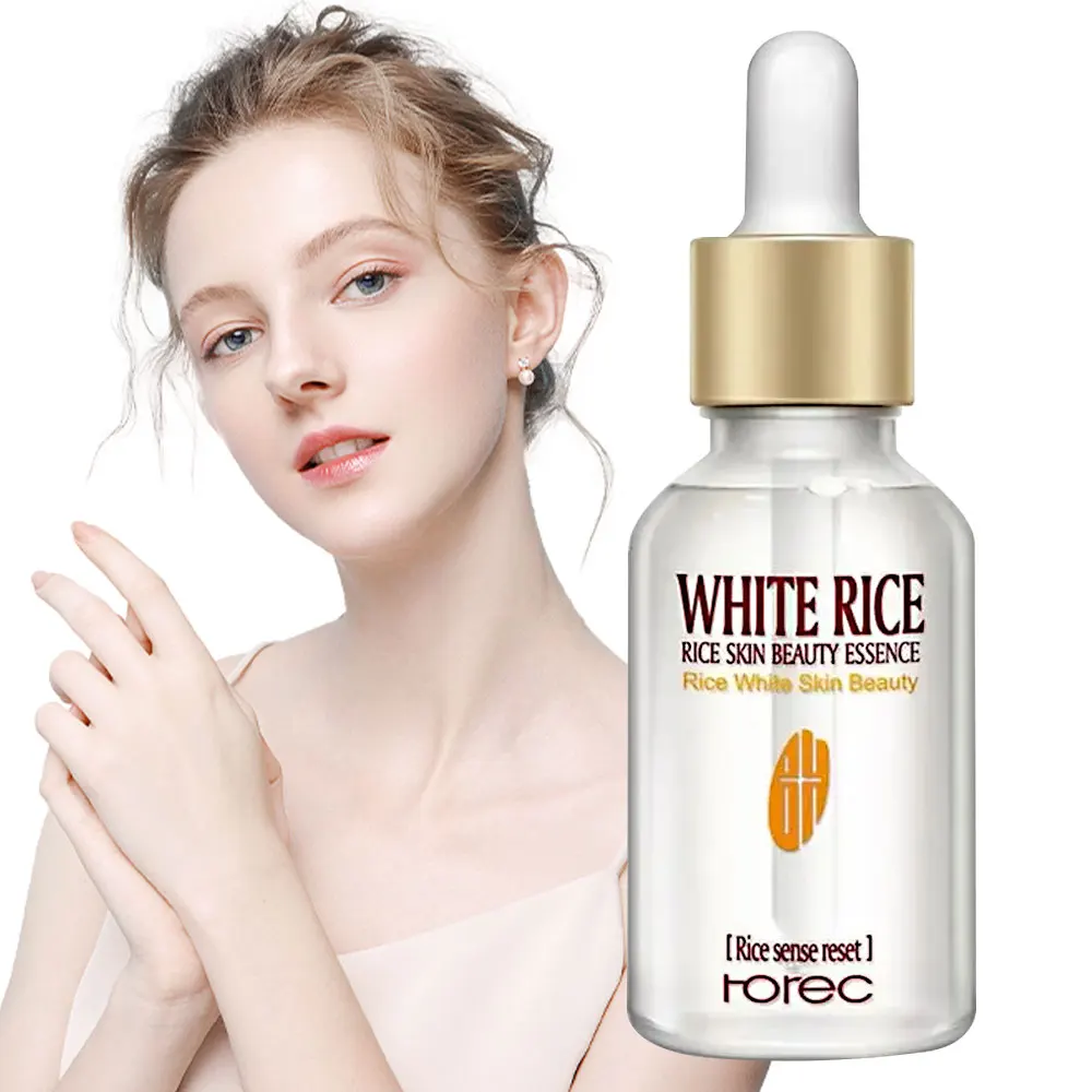 White Rice Face Serum Whitening Serum Shrink Pores Brightening Cream Anti Aging Lines and Wrinkles for Glowing Skin Firm Essence