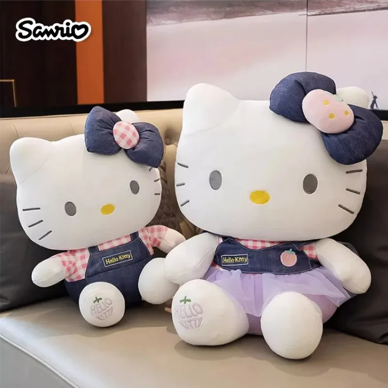 Anime Sanrio Navy Hello Kitty Kuromi Melody Cinnamoroll Kawaii Stuffed Plush Toys Cute Dolls Birthday Gift For Kid Baby Children