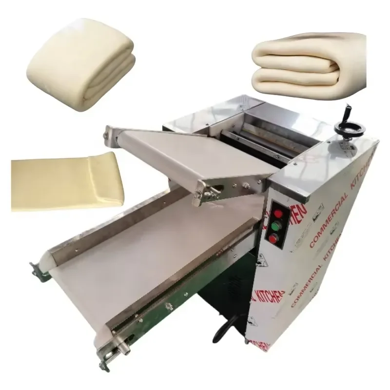 Automatic Flour Dough Press Rolling Machine for Bakery Bread Pizza Dough Laminator Pasta Noodle Dough Pastry Roller Sheeter