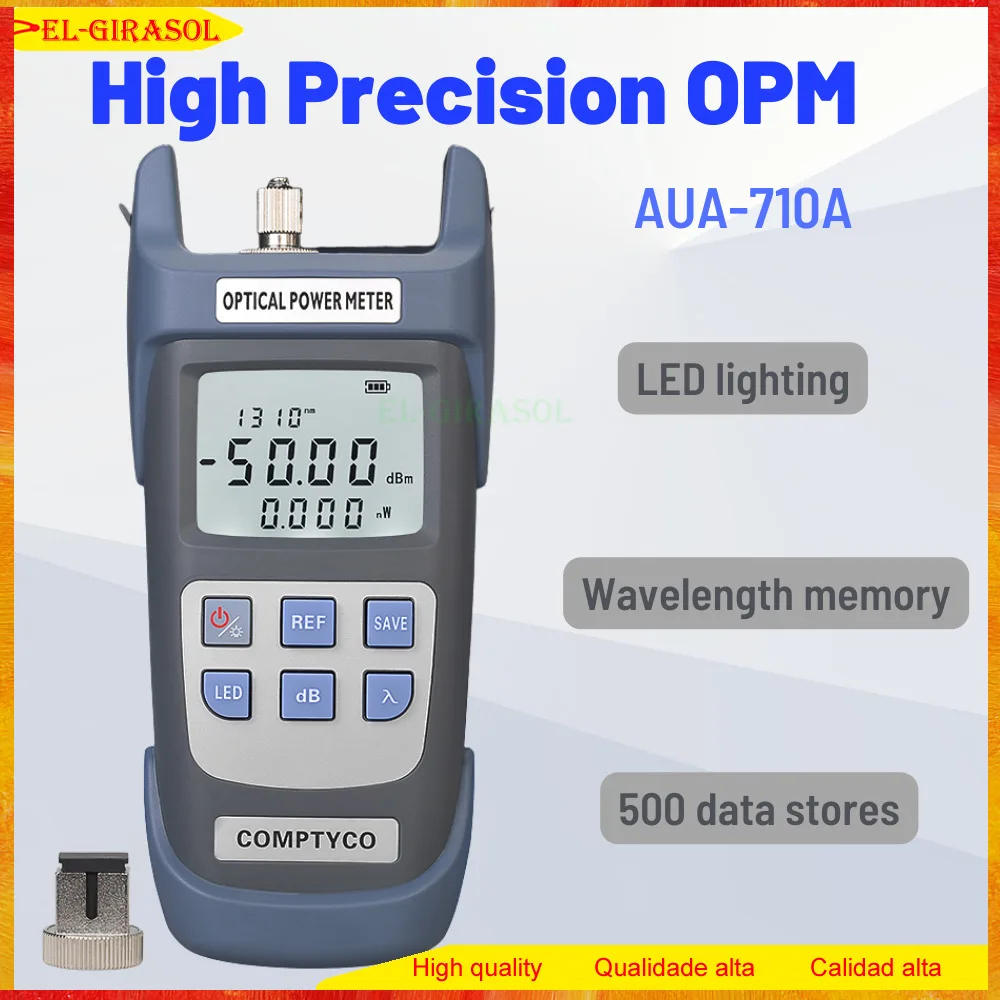 

AUA-710A Optical power meter high precision optical fiber tester, optical attenuation test, send FC/SC FTTH fibra optica